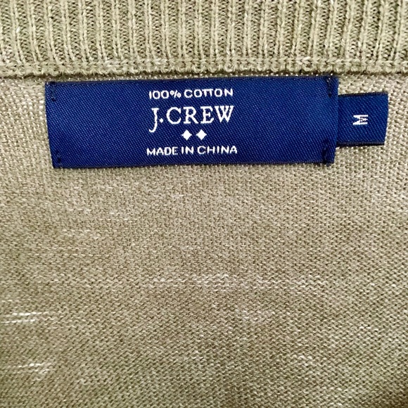 J.Crew Olive Green Crewneck Sweater Cabin Knit Minimalist Fall Winter Layering - Picture 4 of 4